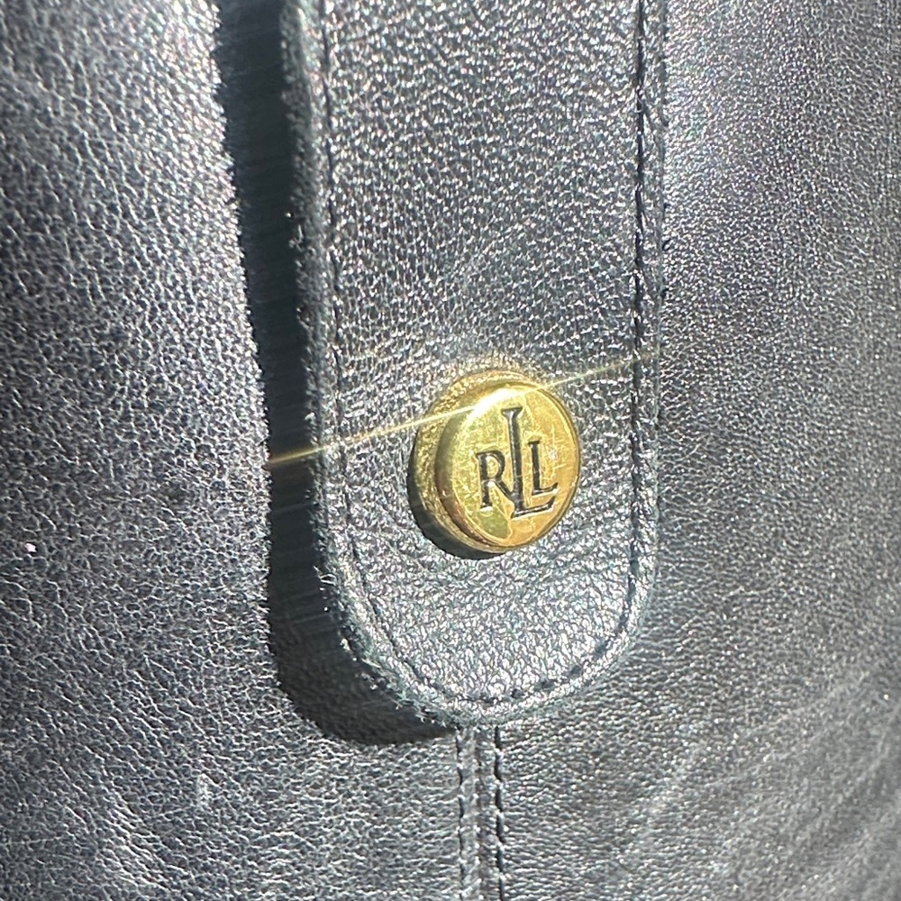 Ralph Lauren Masika Black Leather Riding Boot-8 - Picture 2 of 5